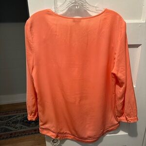 J. Crew coral blouse, gently worn, three quarter sleeves, size S